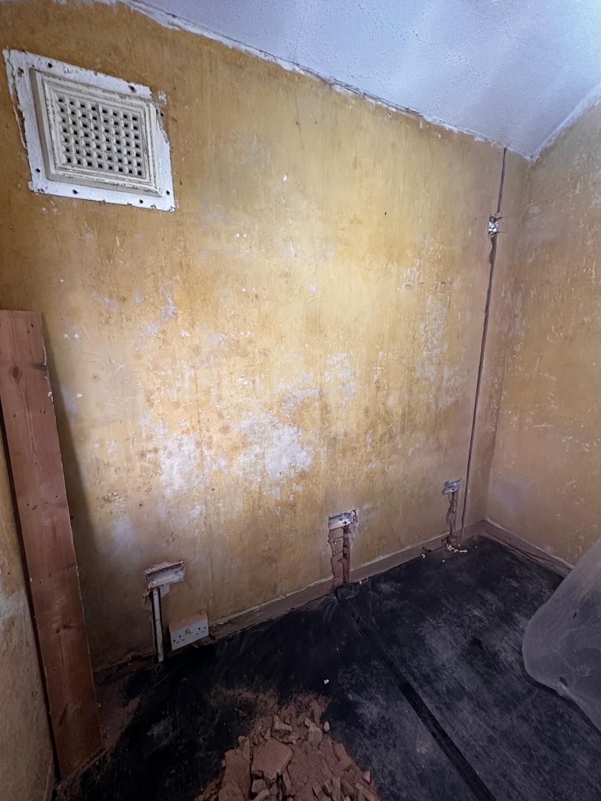 Room before: stripped for rewire